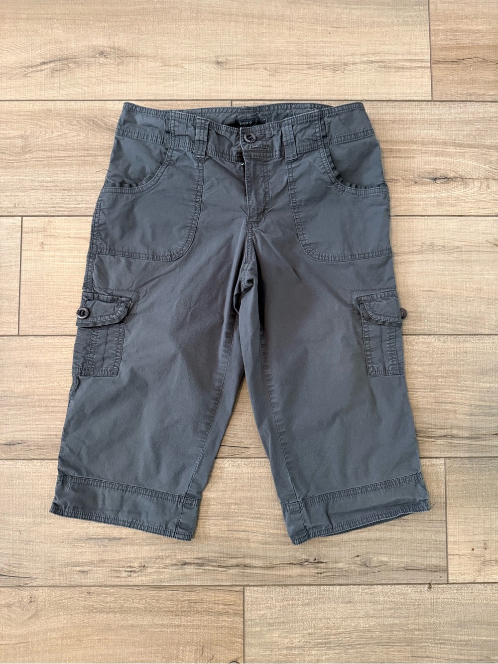 Apt 9 Cotton Grey Outdoor Hiking Bermuda Shorts
